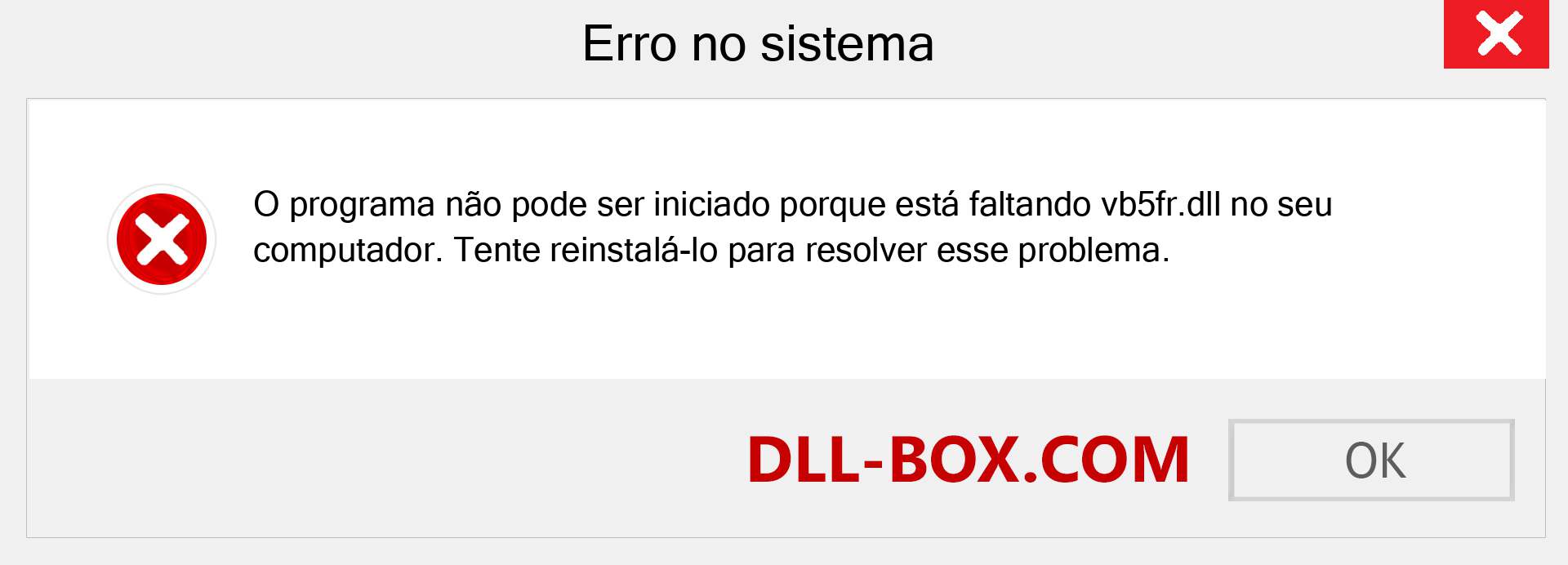 Arquivo vb5fr.dll ausente ?. Download para Windows 7, 8, 10 - Correção de erro ausente vb5fr dll no Windows, fotos, imagens